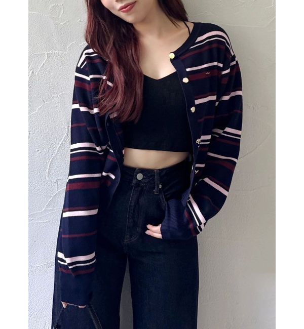 dazzlin「プレートシンプルカーディガン」|カーディガン|ミックス