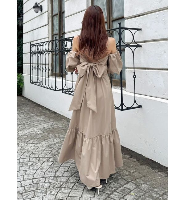 dazzlin「【吉田朱里】パール2wayボリュームワンピース」|ワンピース|