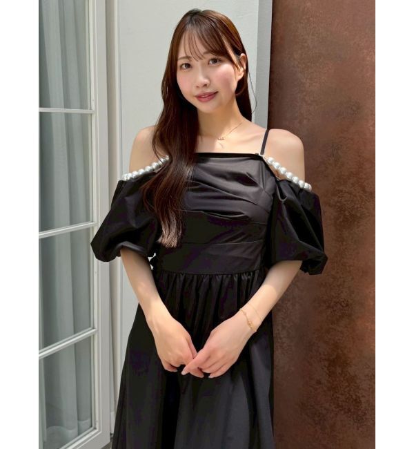 dazzlin「【吉田朱里】パール2wayボリュームワンピース」|ワンピース|
