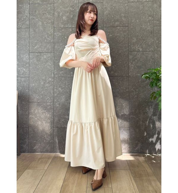 dazzlin「【吉田朱里】パール2wayボリュームワンピース」|ワンピース|