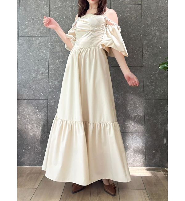 dazzlin「【吉田朱里】パール2wayボリュームワンピース」|ワンピース|