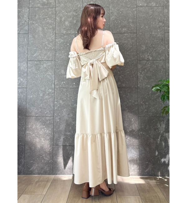 dazzlin「【吉田朱里】パール2wayボリュームワンピース」|ワンピース|