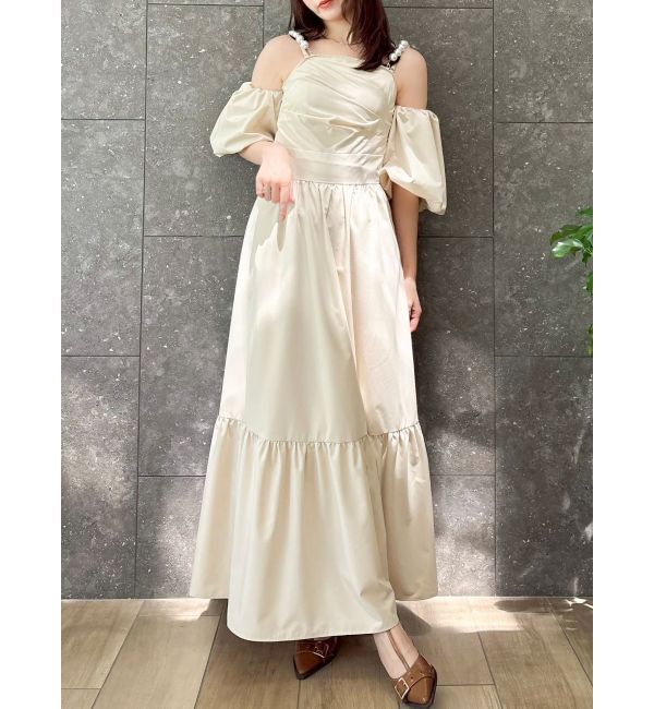 dazzlin「【吉田朱里】パール2wayボリュームワンピース」|ワンピース|