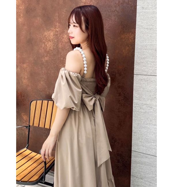 dazzlin「【吉田朱里】パール2wayボリュームワンピース」|ワンピース|