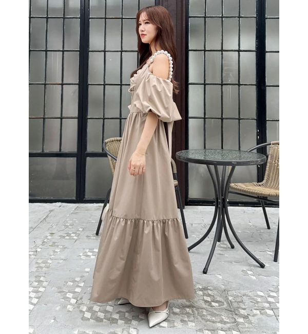 dazzlin「【吉田朱里】パール2wayボリュームワンピース」|ワンピース|