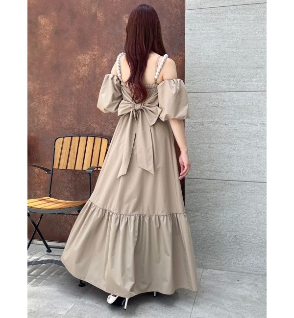 dazzlin「【吉田朱里】パール2wayボリュームワンピース」|ワンピース|