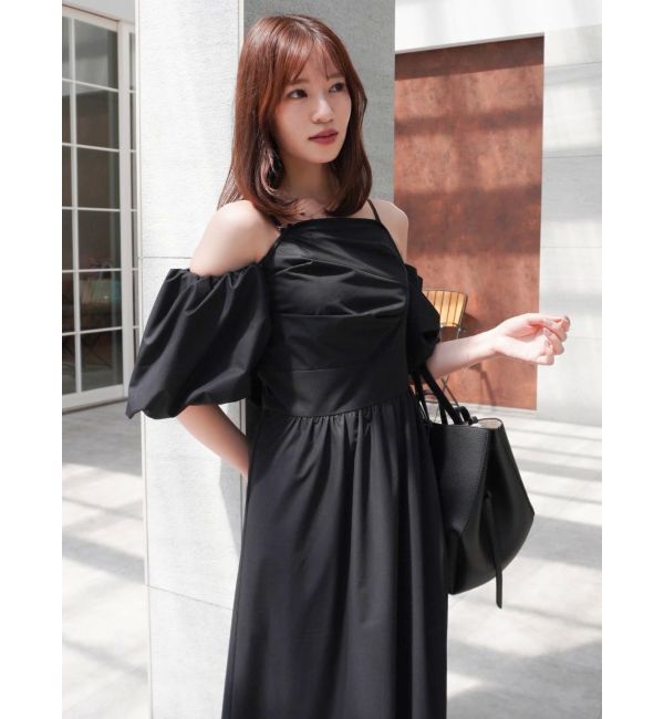 dazzlin「【吉田朱里】パール2wayボリュームワンピース」|ワンピース|