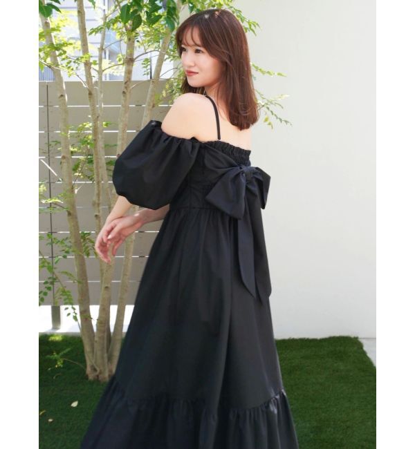 dazzlin「【吉田朱里】パール2wayボリュームワンピース」|ワンピース|