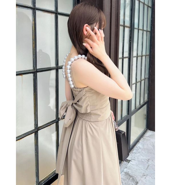 dazzlin「【吉田朱里】パール2wayボリュームワンピース」|ワンピース|