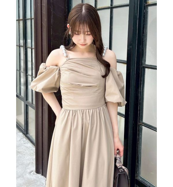 dazzlin「【吉田朱里】パール2wayボリュームワンピース」|ワンピース|