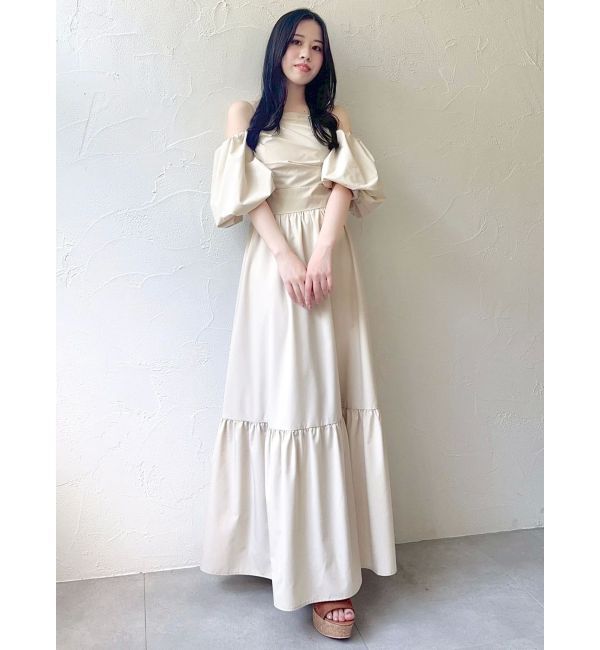 dazzlin「【吉田朱里】パール2wayボリュームワンピース」|ワンピース|