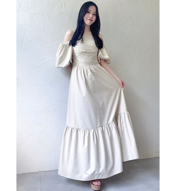 dazzlin「【吉田朱里】パール2wayボリュームワンピース」|ワンピース|