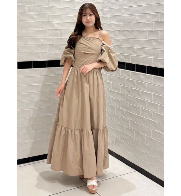 dazzlin「【吉田朱里】パール2wayボリュームワンピース」|ワンピース|