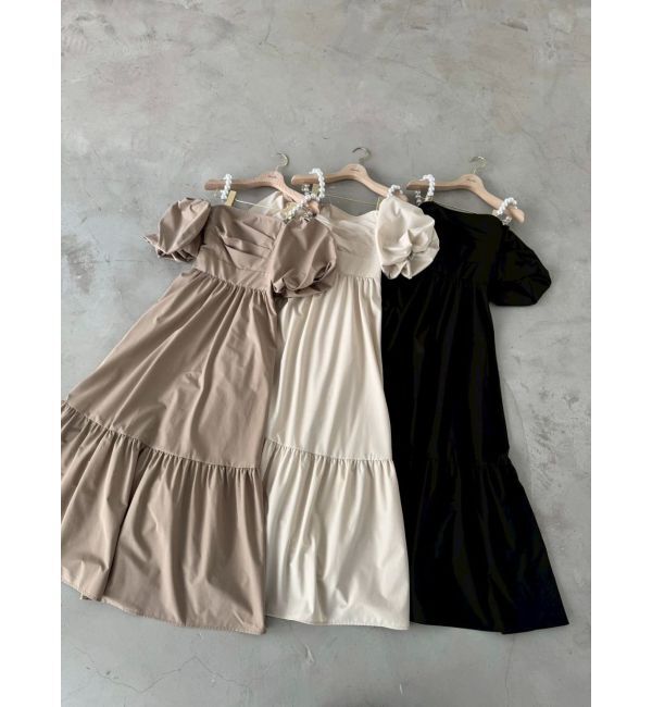 dazzlin「【吉田朱里】パール2wayボリュームワンピース」|ワンピース|