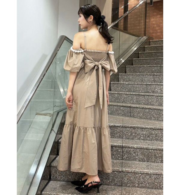 dazzlin「【吉田朱里】パール2wayボリュームワンピース」|ワンピース|