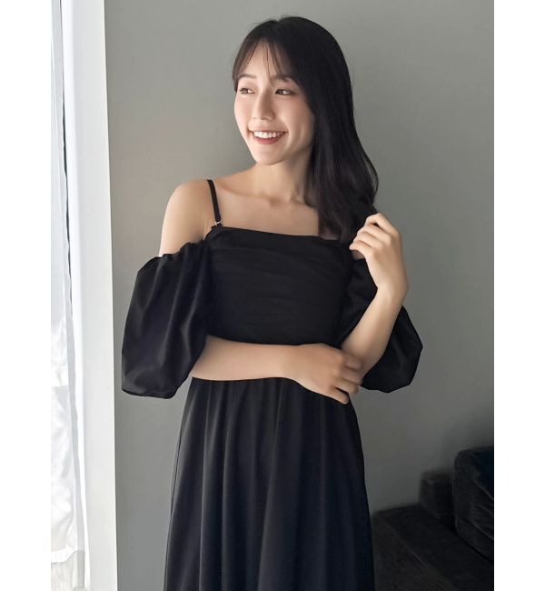 dazzlin「【吉田朱里】パール2wayボリュームワンピース」|ワンピース|