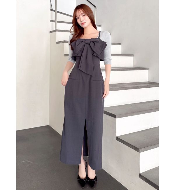 dazzlin「リボンデザインIラインワンピース」|ワンピース|