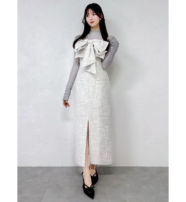 dazzlin「リボンデザインIラインワンピース」|ワンピース|