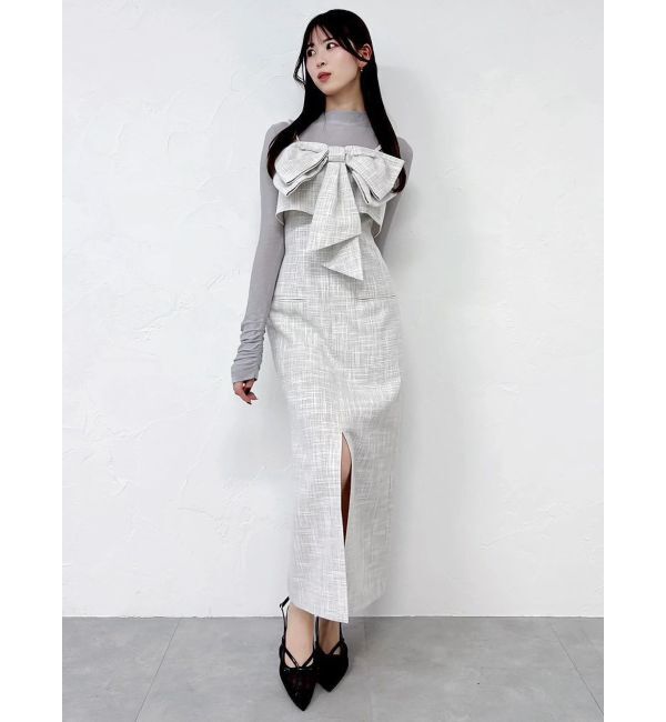 dazzlin「リボンデザインIラインワンピース」|ワンピース|