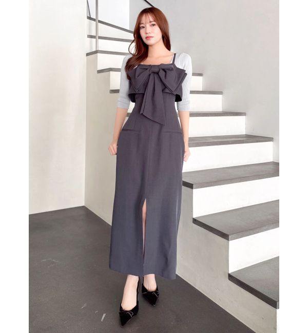 dazzlin「リボンデザインIラインワンピース」|ワンピース|