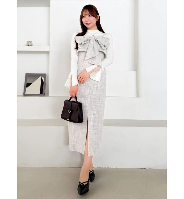 dazzlin「リボンデザインIラインワンピース」|ワンピース|