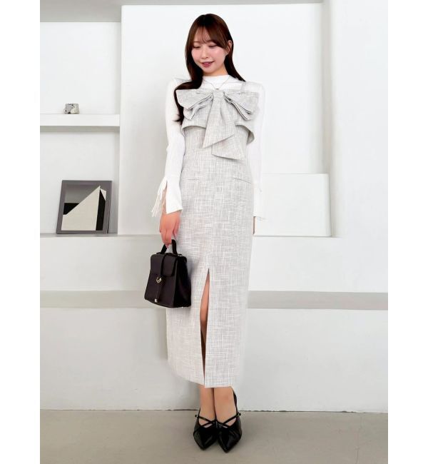 dazzlin「リボンデザインIラインワンピース」|ワンピース|