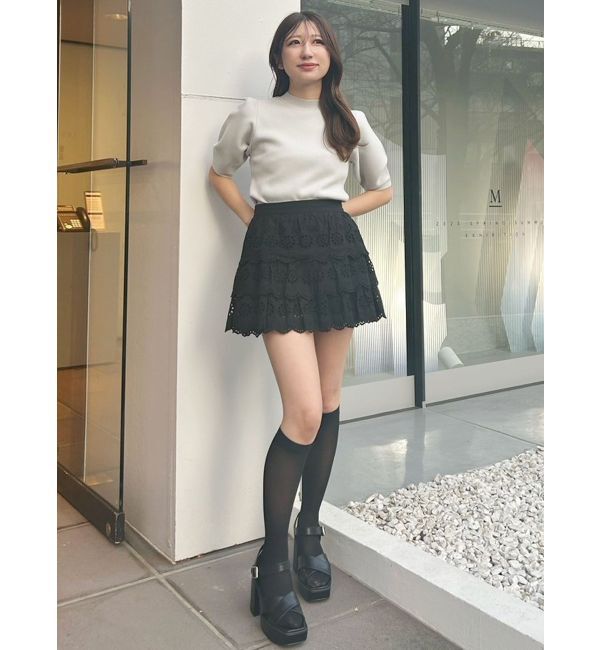 MERCURYDUO「総針パフスリーブニット」|ニット・セーター|