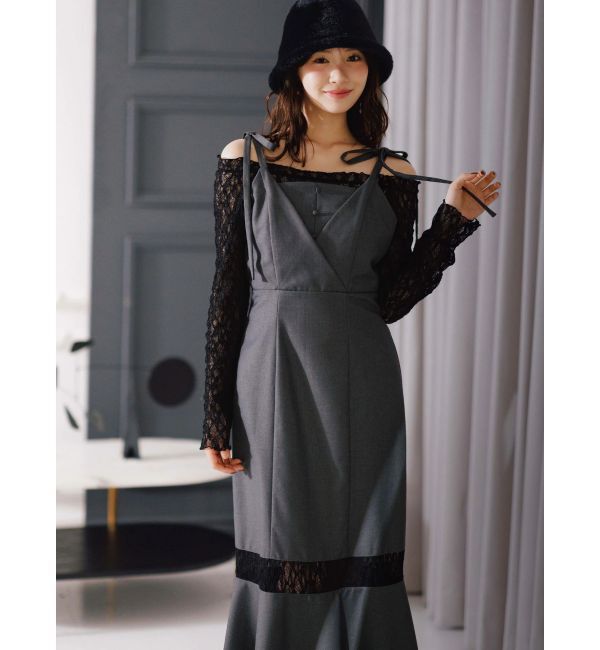 MERCURYDUO「レースパネル切替ワンピース」|ワンピース|