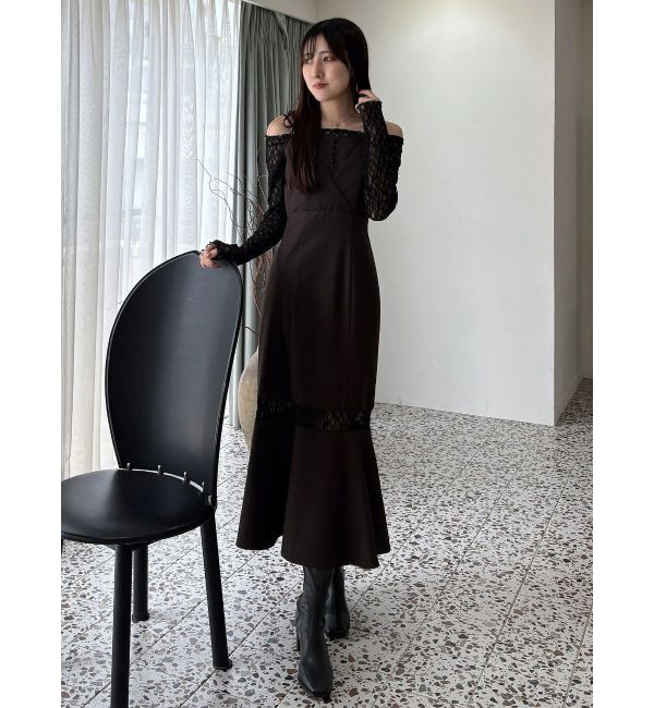 MERCURYDUO「レースパネル切替ワンピース」|ワンピース|