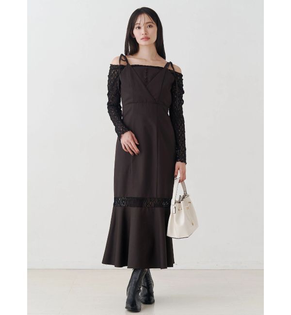 MERCURYDUO「レースパネル切替ワンピース」|ワンピース|