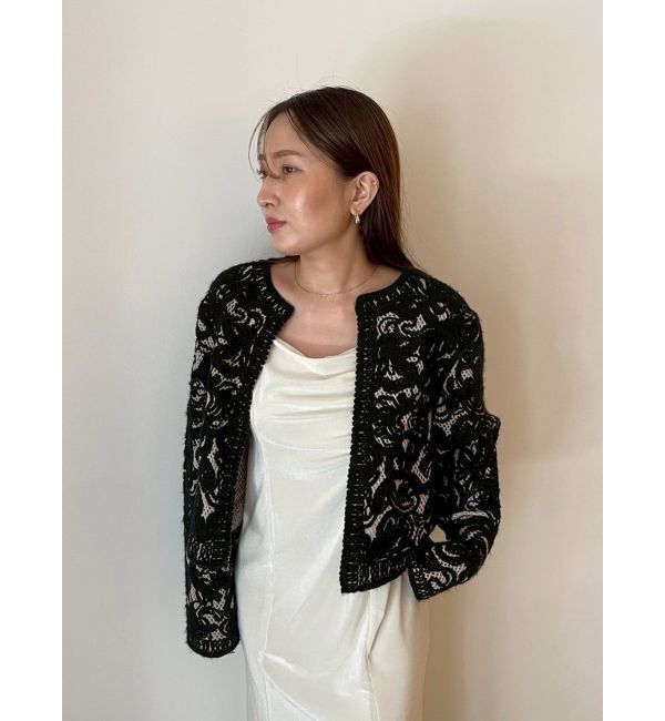 LAGUNAMOON「【WEB限定カラーあり】コードエンブロイダリーニットカーデ」|カーディガン|