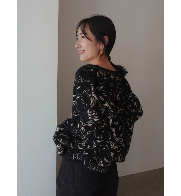 LAGUNAMOON「【WEB限定カラーあり】コードエンブロイダリーニットカーデ」|カーディガン|