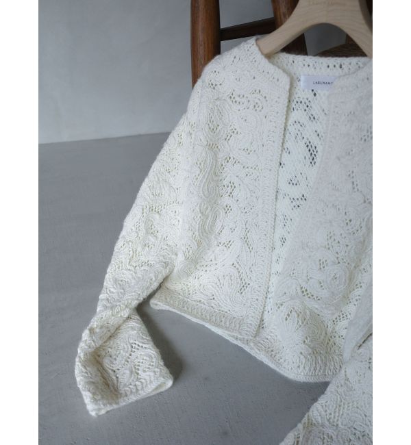 LAGUNAMOON「【WEB限定カラーあり】コードエンブロイダリーニットカーデ」|カーディガン|