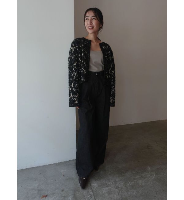 LAGUNAMOON「【WEB限定カラーあり】コードエンブロイダリーニットカーデ」|カーディガン|