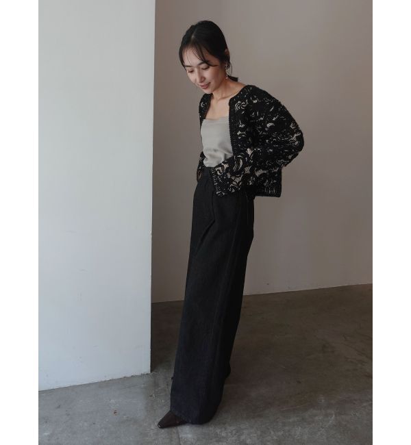 LAGUNAMOON「【WEB限定カラーあり】コードエンブロイダリーニットカーデ」|カーディガン|