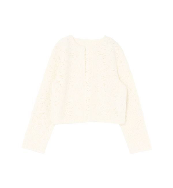 LAGUNAMOON「【WEB限定カラーあり】コードエンブロイダリーニットカーデ」|カーディガン|