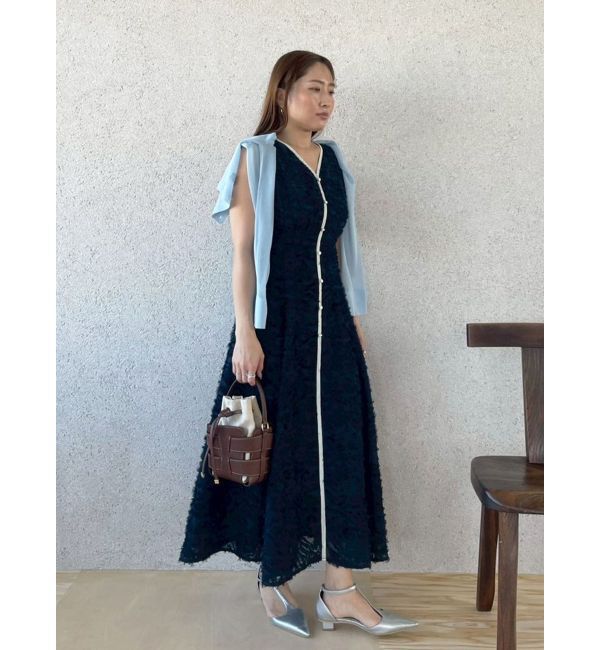 LAGUNAMOON「メタルボタンシアーニットカーディガン」|カーディガン|