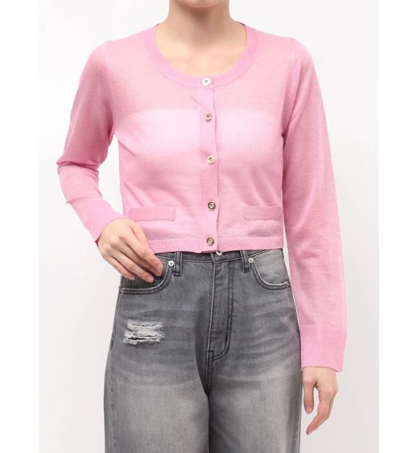 LAGUNAMOON「メタルボタンシアーニットカーディガン」|カーディガン|