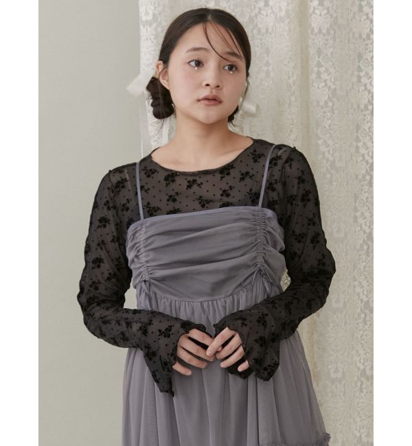 merry jenny「ドロストチュールキャミワンピース」|ワンピース|