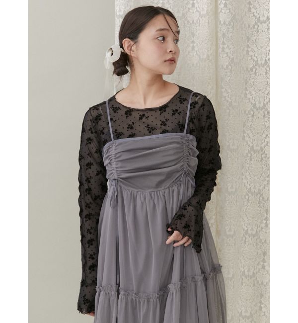 merry jenny「ドロストチュールキャミワンピース」|ワンピース|