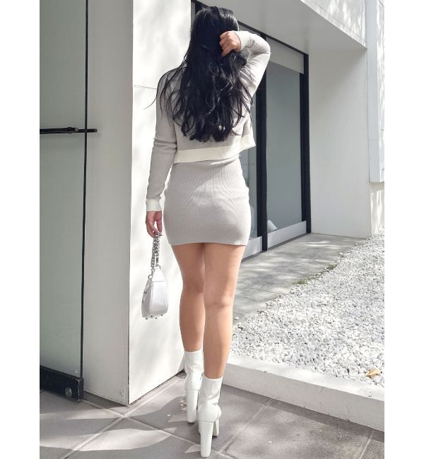 GYDA「Symmetry GYDAバイカラーアンサンブルワンピース」|ワンピース|