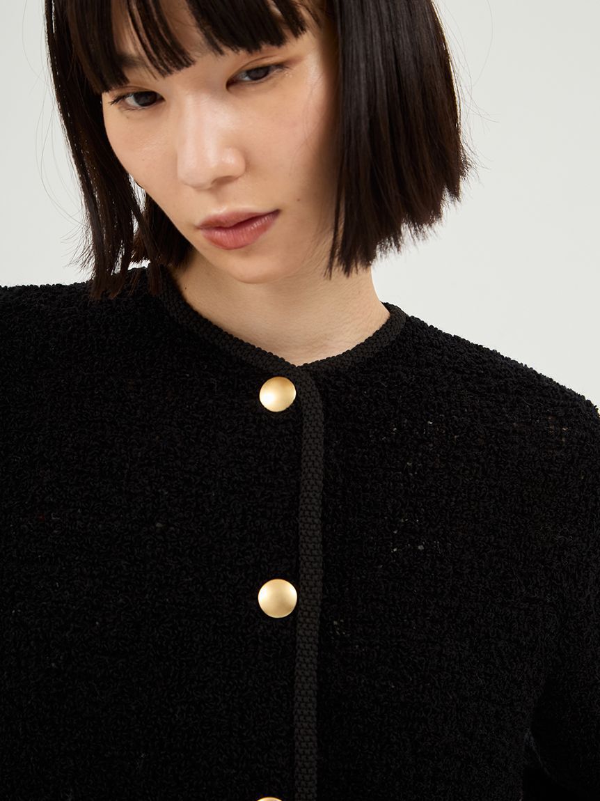 emmi atelier「ループヤーンコンパクトカーディガン」|カーディガン|