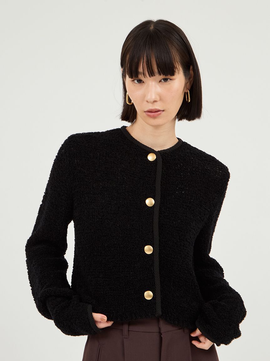 emmi atelier「ループヤーンコンパクトカーディガン」|カーディガン|