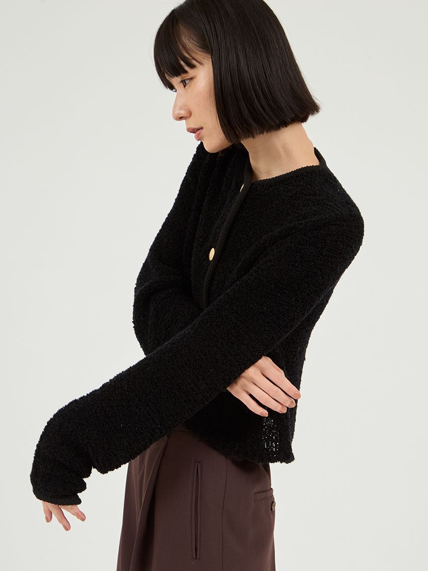 emmi atelier「ループヤーンコンパクトカーディガン」|カーディガン|