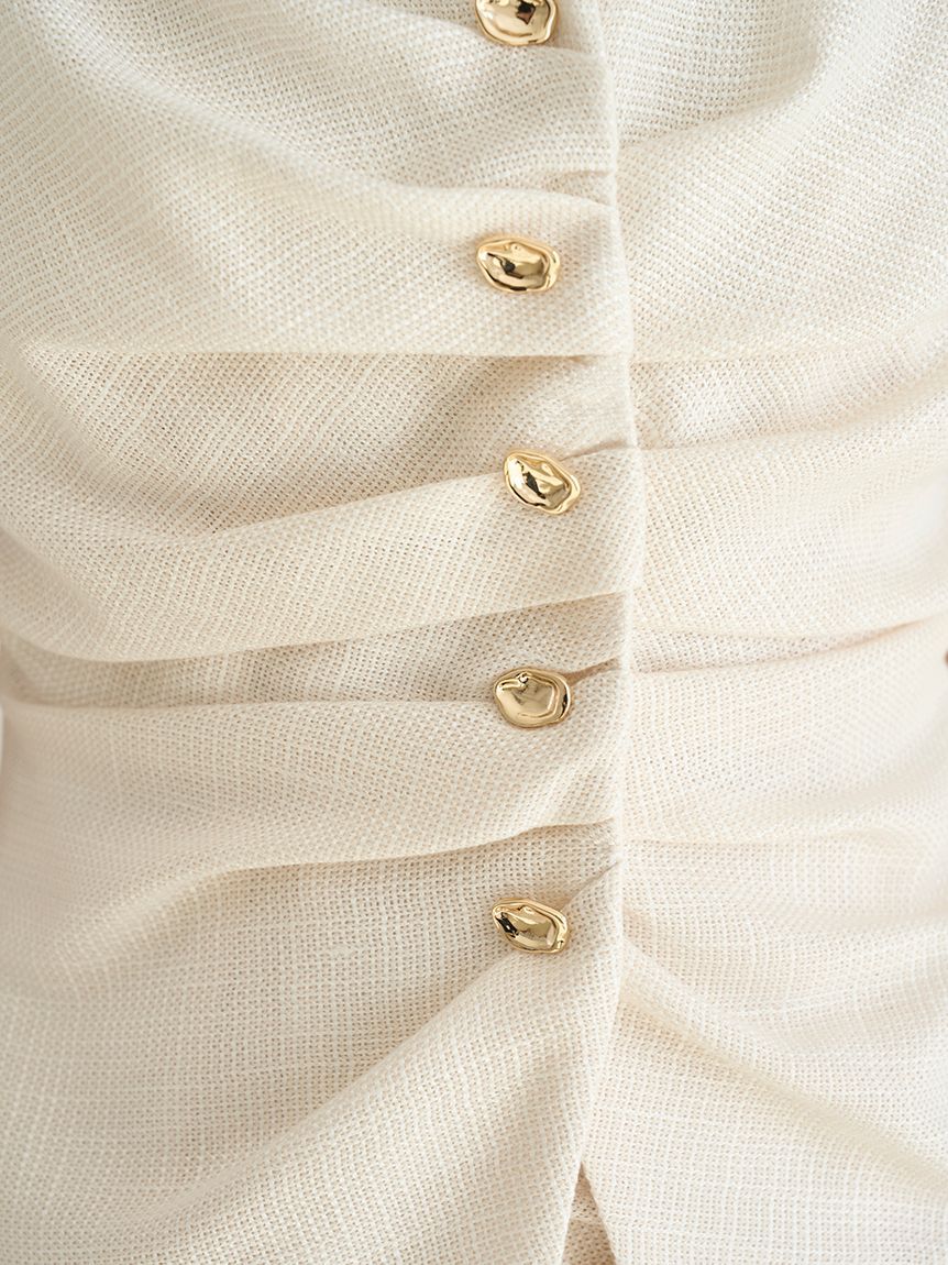 SNIDEL「ギャザージレトップス」|ダウンベスト・ベスト|