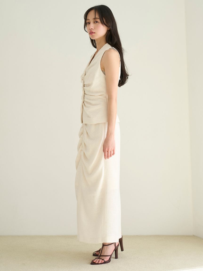 SNIDEL「ギャザージレトップス」|ダウンベスト・ベスト|