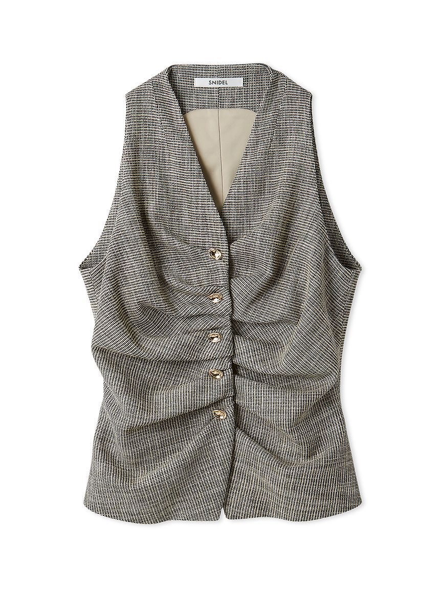 SNIDEL「ギャザージレトップス」|ダウンベスト・ベスト|