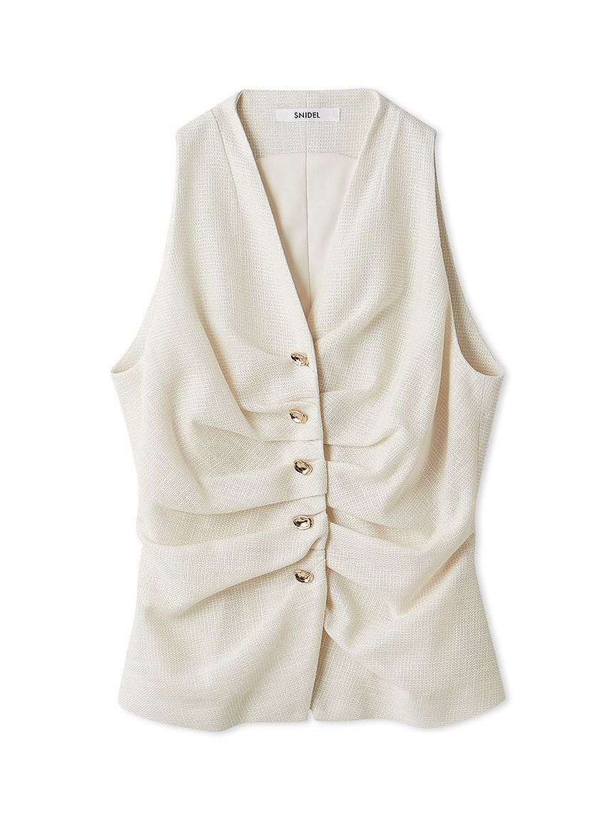 SNIDEL「ギャザージレトップス」|ダウンベスト・ベスト|