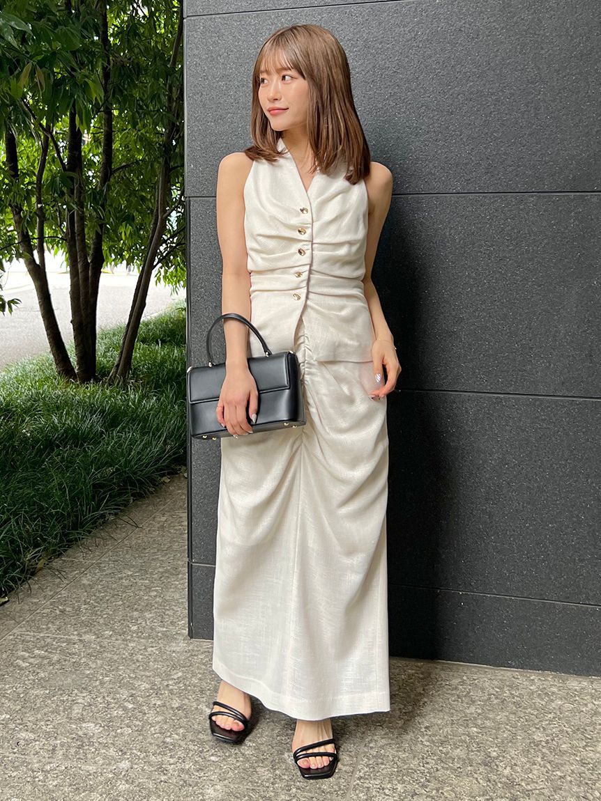 SNIDEL「ギャザージレトップス」|ダウンベスト・ベスト|