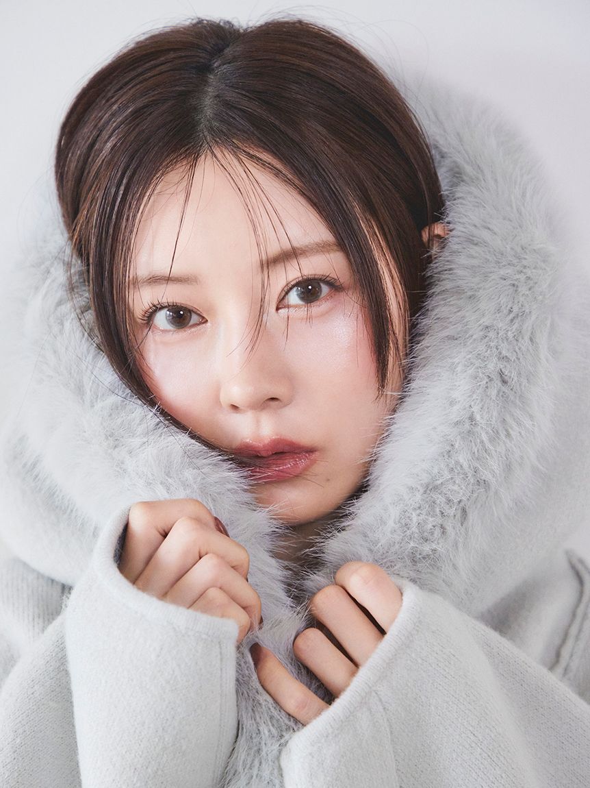 SNIDEL「ファーフードニットコート」|チェスターコート|